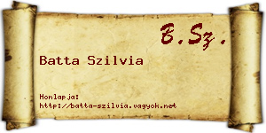 Batta Szilvia névjegykártya